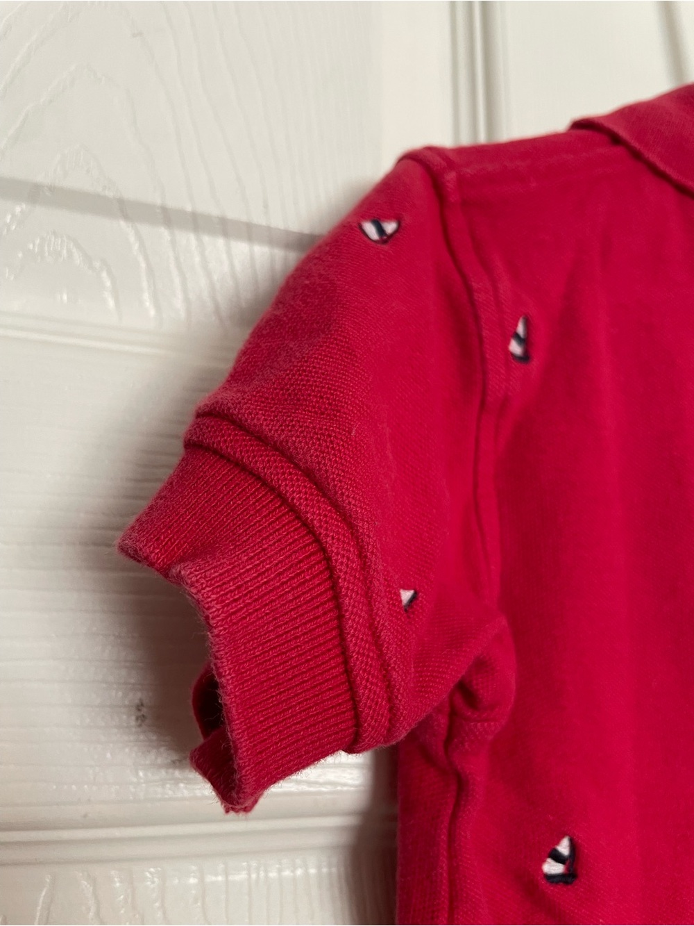 Kitestrings by Hartstrings 3T Boys Red Sailboat Embroidered Polo Shirt - Picture 8 of 8